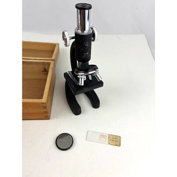 Perfect Model 801 Turret Microscope 150x 300x 600x - Picture 1 of 16
